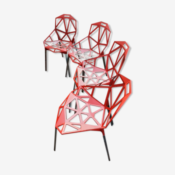 Ensemble de 4 chaises aluminium Magis One Konstantin Grcic