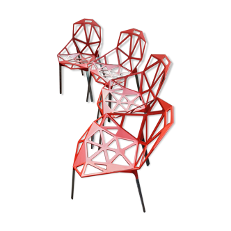 Set of 4 aluminum chairs Magis One Konstantin Grcic