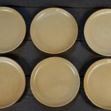 6 stoneware dinner plates, Auger Pottery