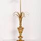 Mid-Century Hollywood Regency Orange Velvet Table Lamp, France, 1960s