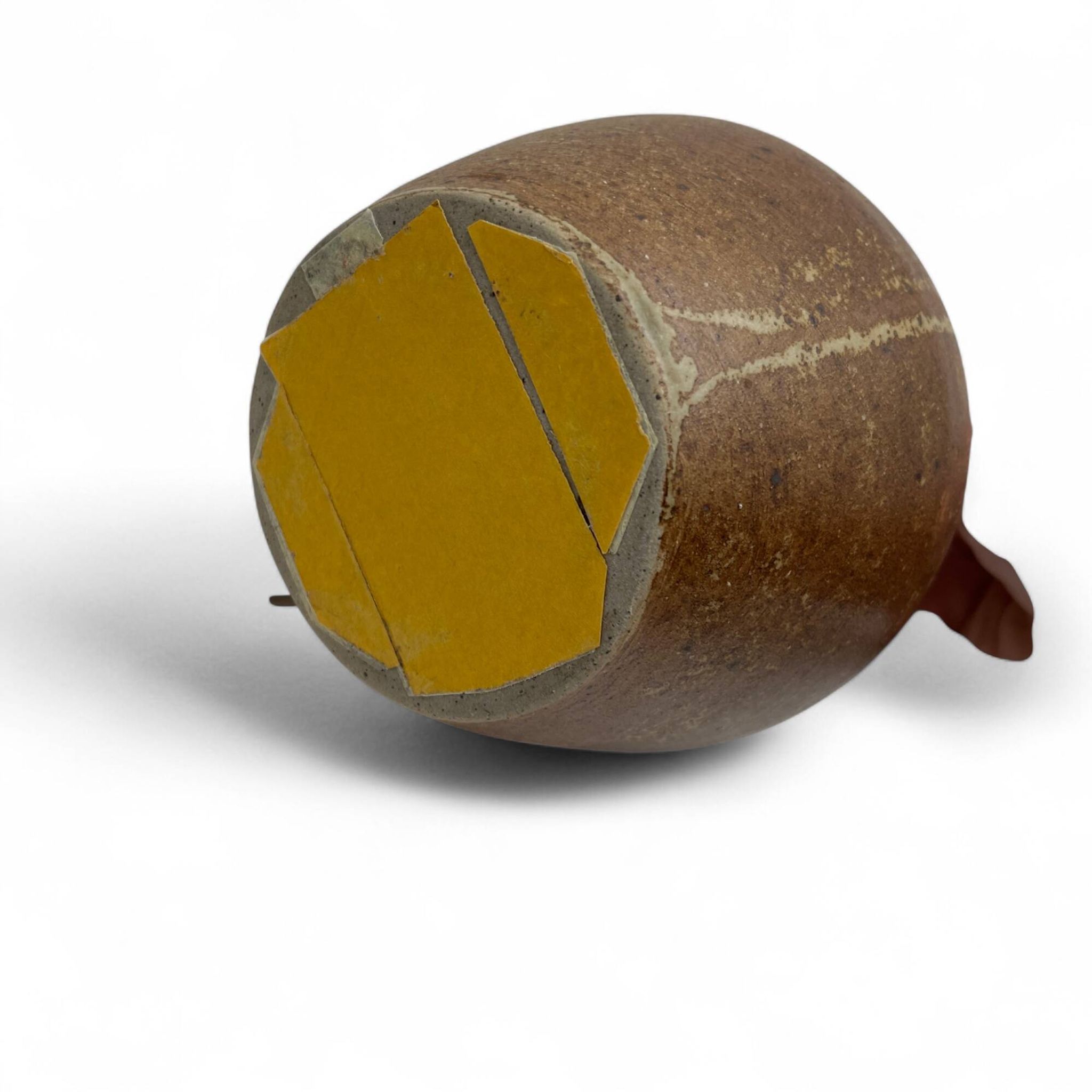 Pied de lampe boule en gres pyrite style La borne Tiffoche Deblander