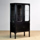 Vintage Glass & Iron Medical Cabinet, 1970s