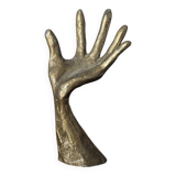 Vintage bronze hand sculpture ring sizer handcrafted decorative object