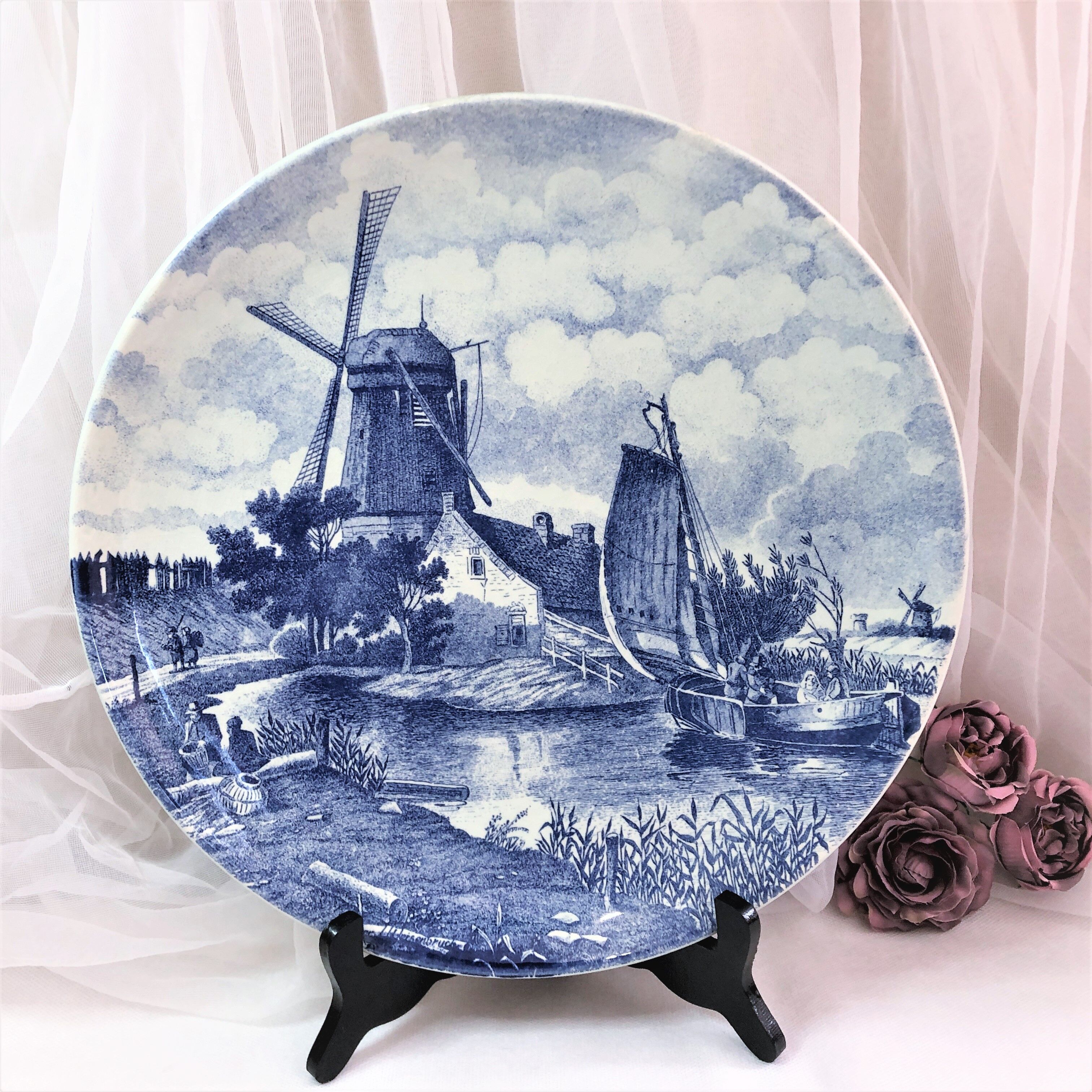 Dish faîence Delfts Holland blue shade Weisenbruch 33,5 cm
