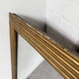 19th century rectangular gilded channel mirror