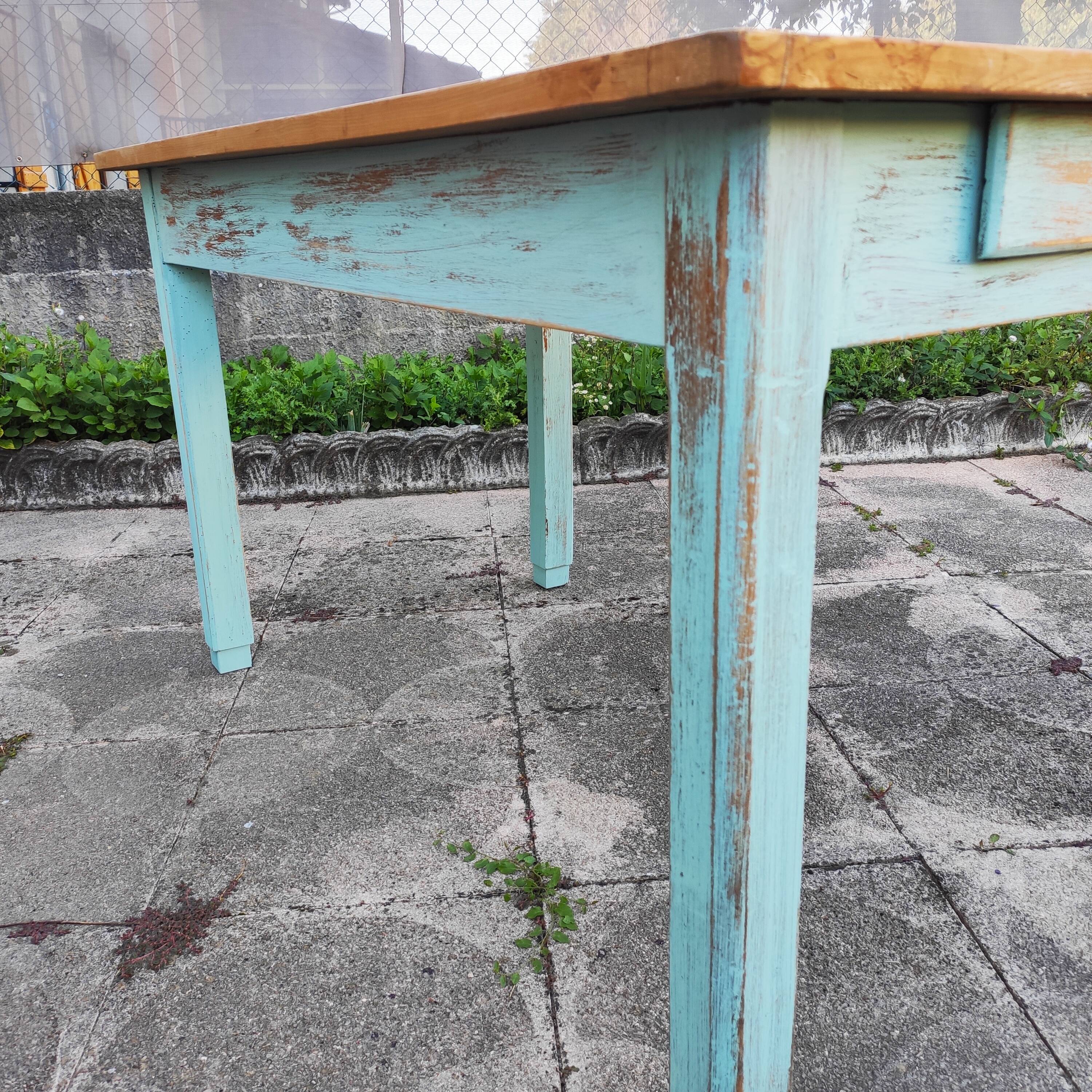 Weathered farm table
