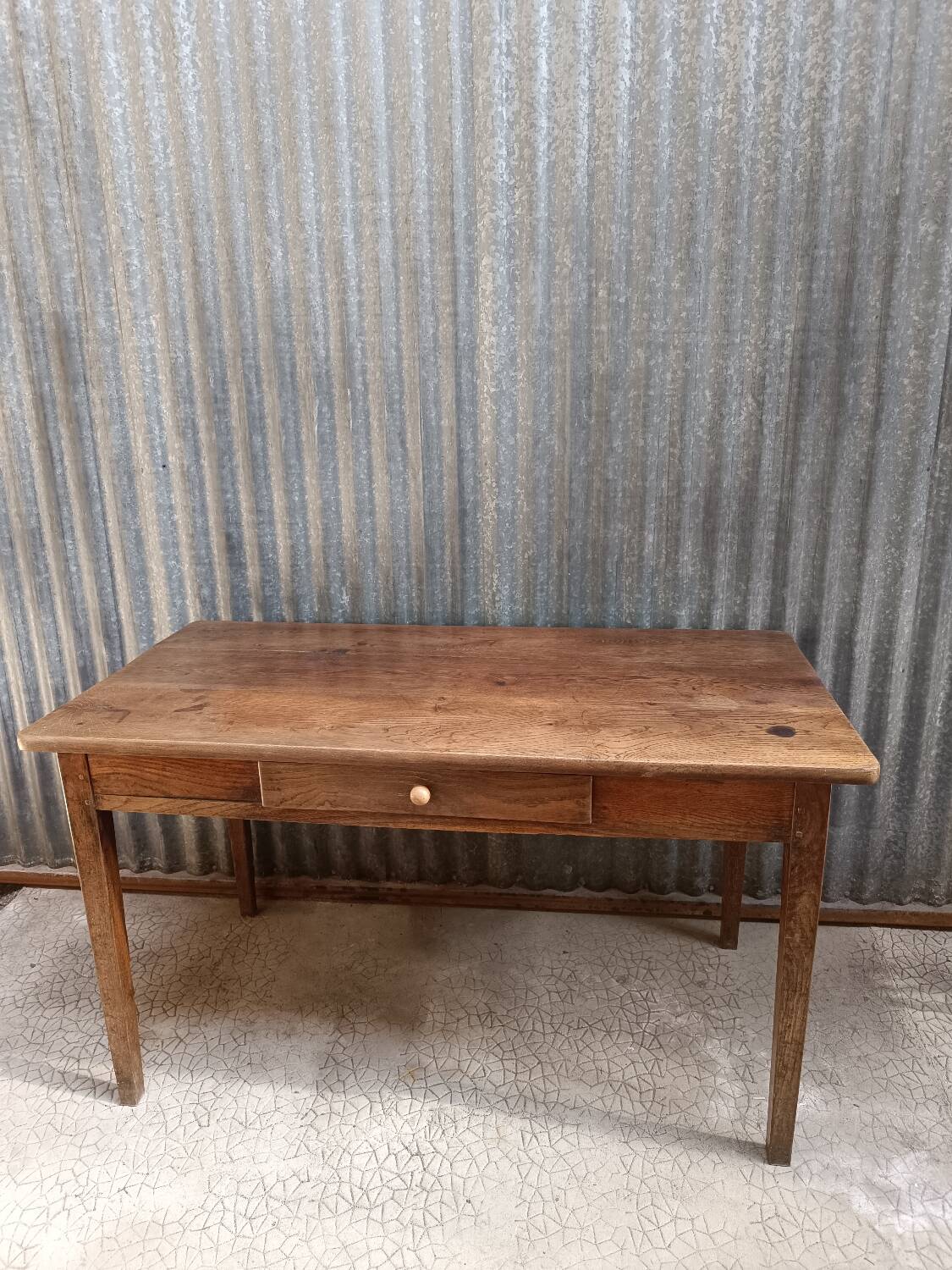 Solid oak farmhouse table