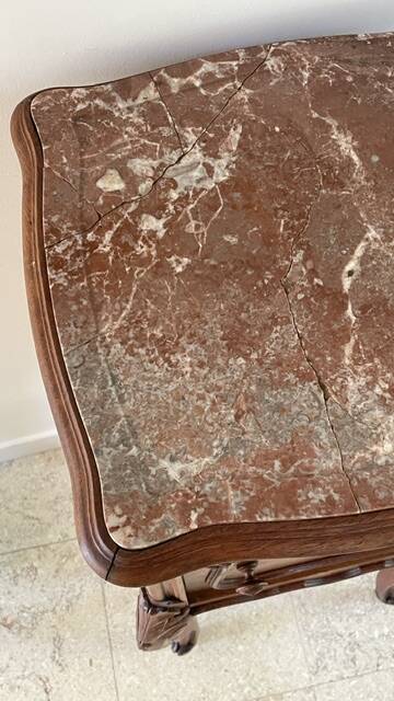 TABLE de Chevet Style Louis XV MARBRE
