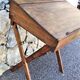 Old Desk, Foldable School Table with its porcelain inkwell