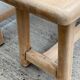 Extendable farmhouse table renovated in solid raw oak 2 drawers 2 benches 20