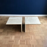 Travertine side tables, Italy 1970