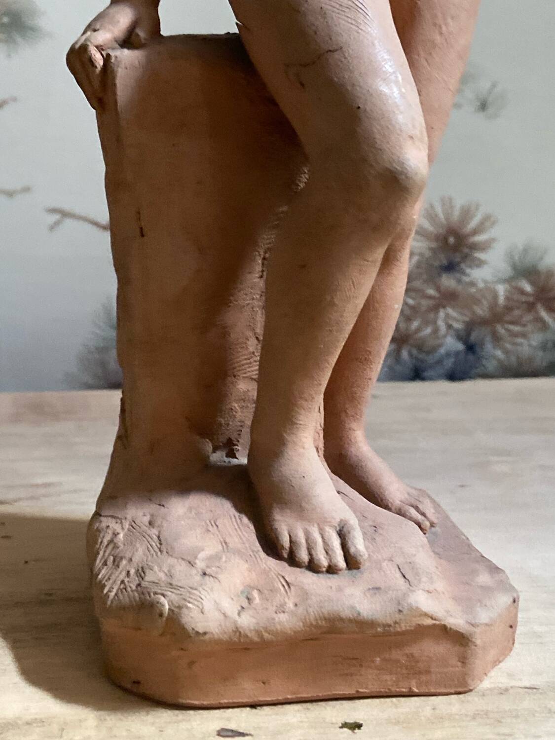 Antique Art Deco sculpture signed Delauner – Terracotta – 26 cm