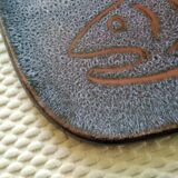 Ceramic dish with fish decoration, Notre Dame du Bec Abbey, 1960s