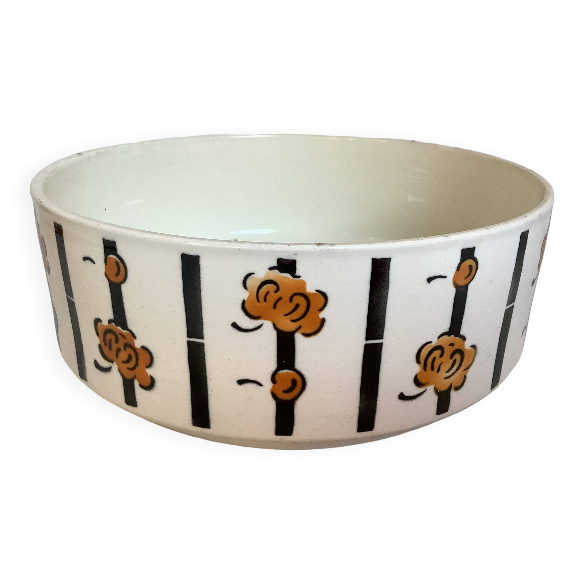 Large art deco badonviller salad bowl