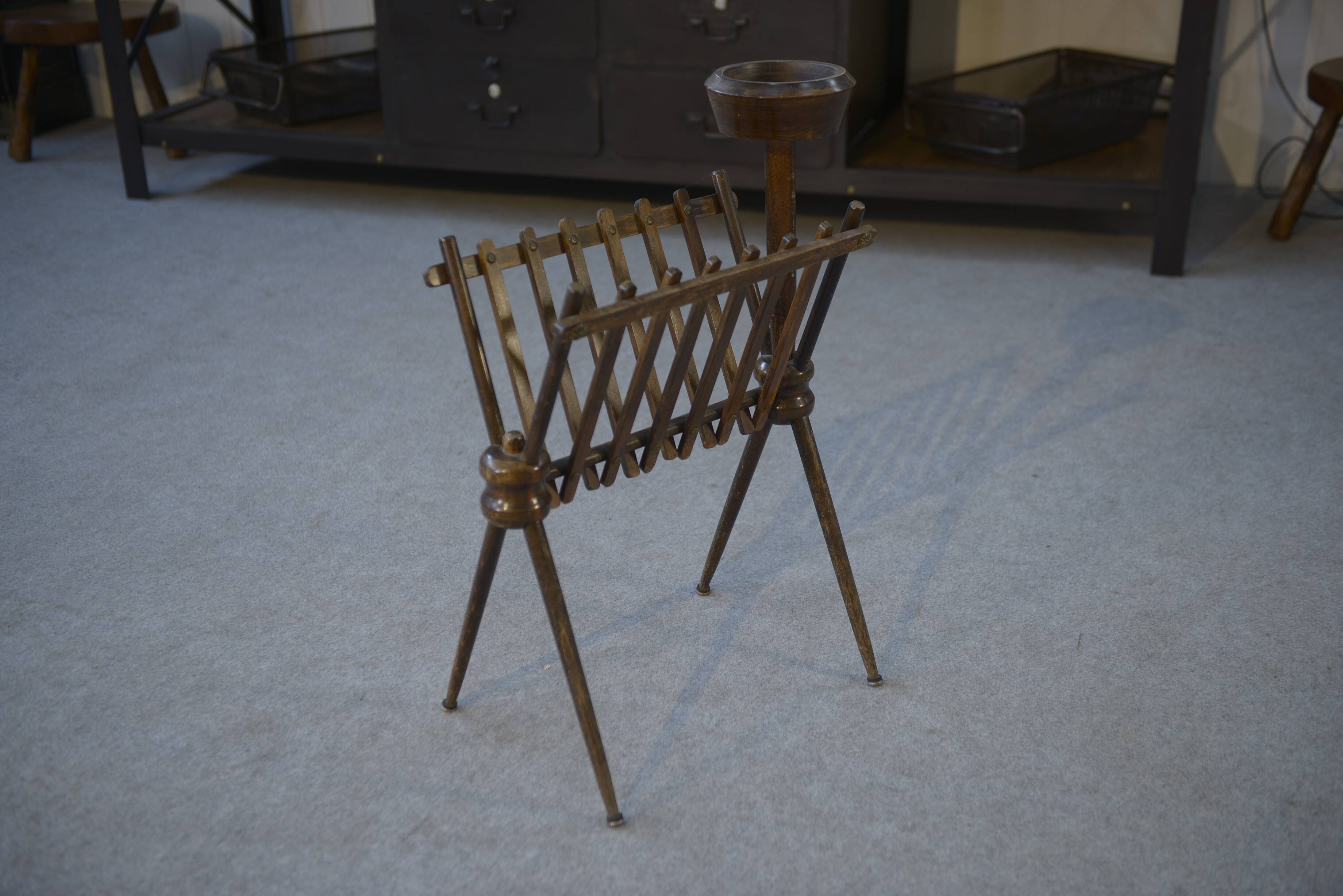 Beech magazine rack 1960