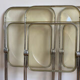 Four Plia folding chairs by Giancarlo Piretti edited by Castelli