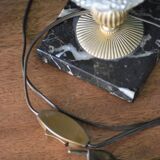 Art Deco marble foot lamp