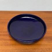 Dark blue pottery bowl from West Germany from the mid-century, 1960s.