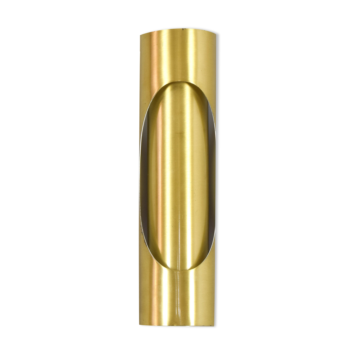 Mid Century Modern Space Age Brass Sconce by Marca SL Spain, 70s