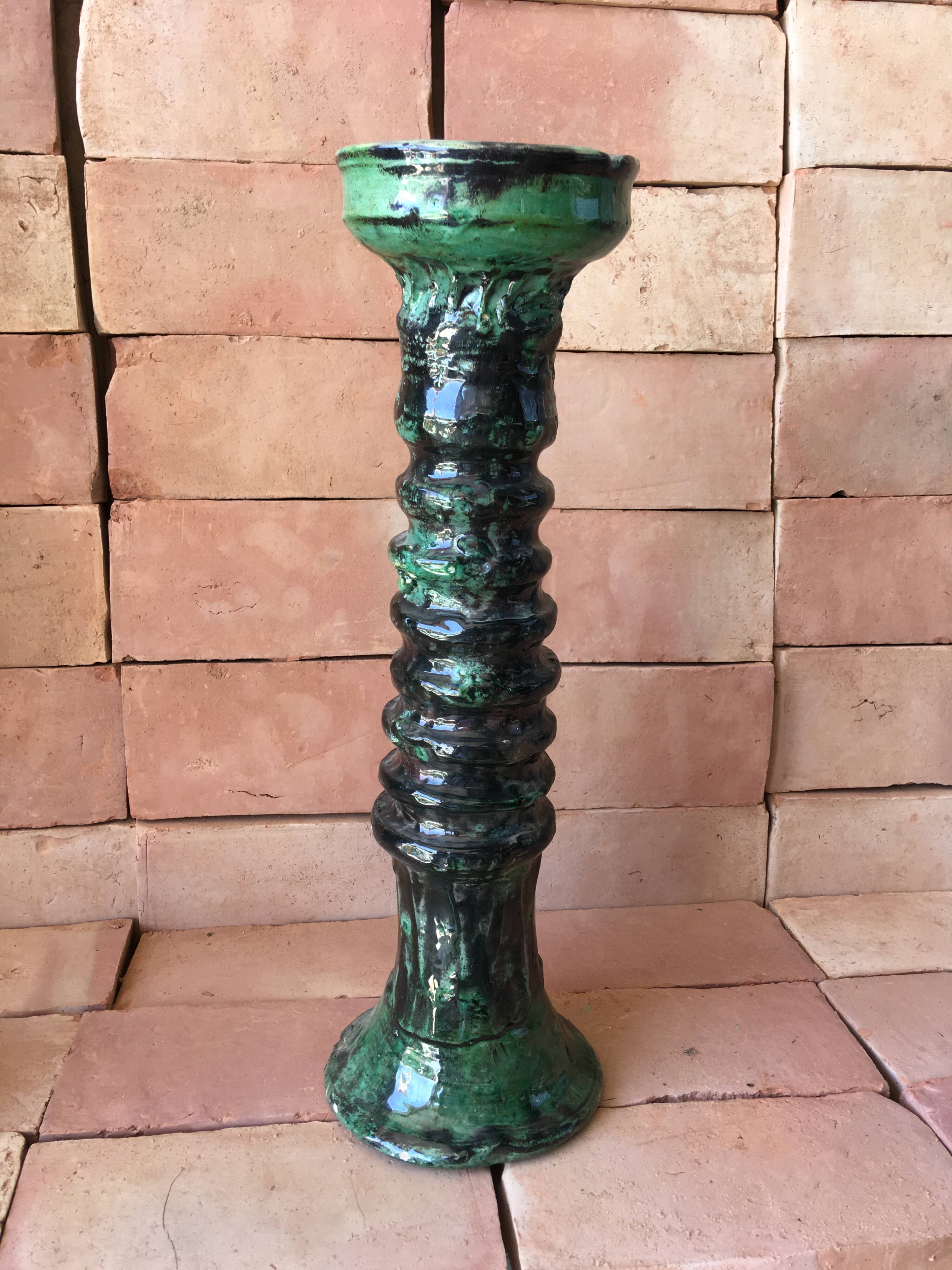 Tamegroute pottery candle holder