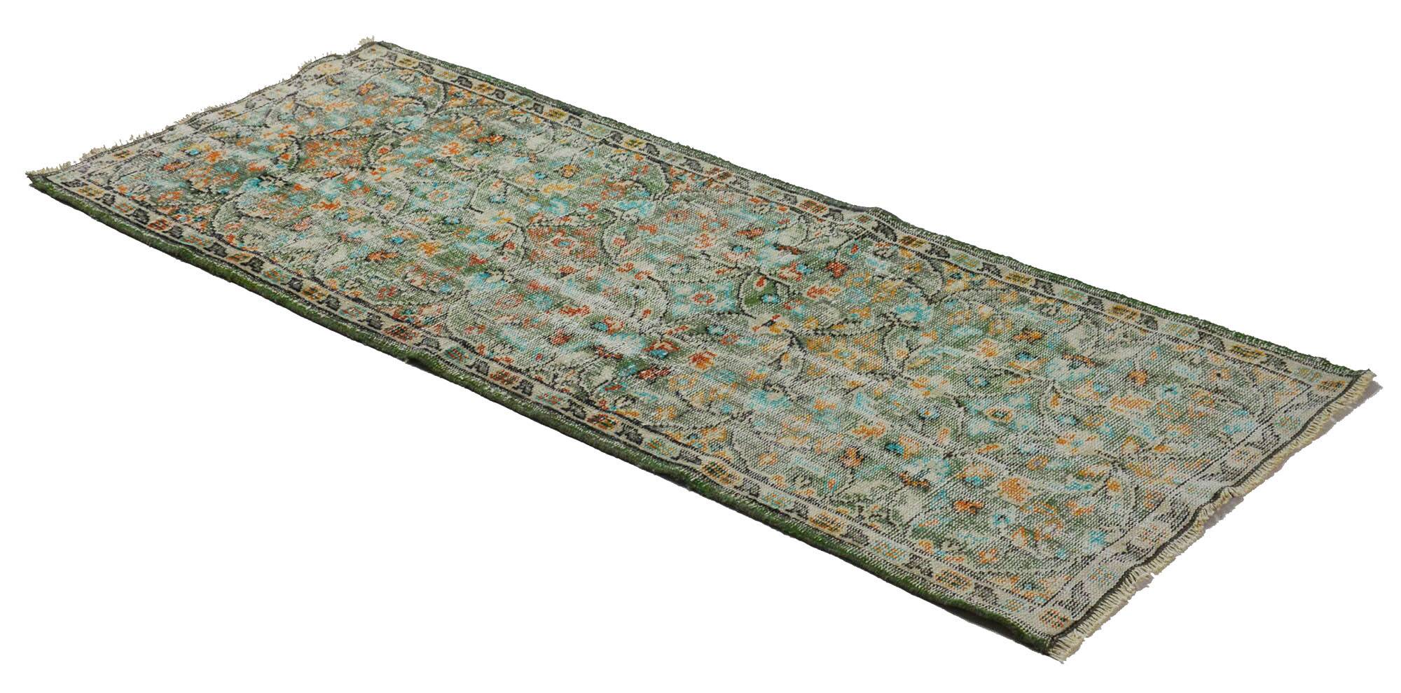 Turkish Anatolian Handmade Vintage Area Rug 208 cm x 80 cm