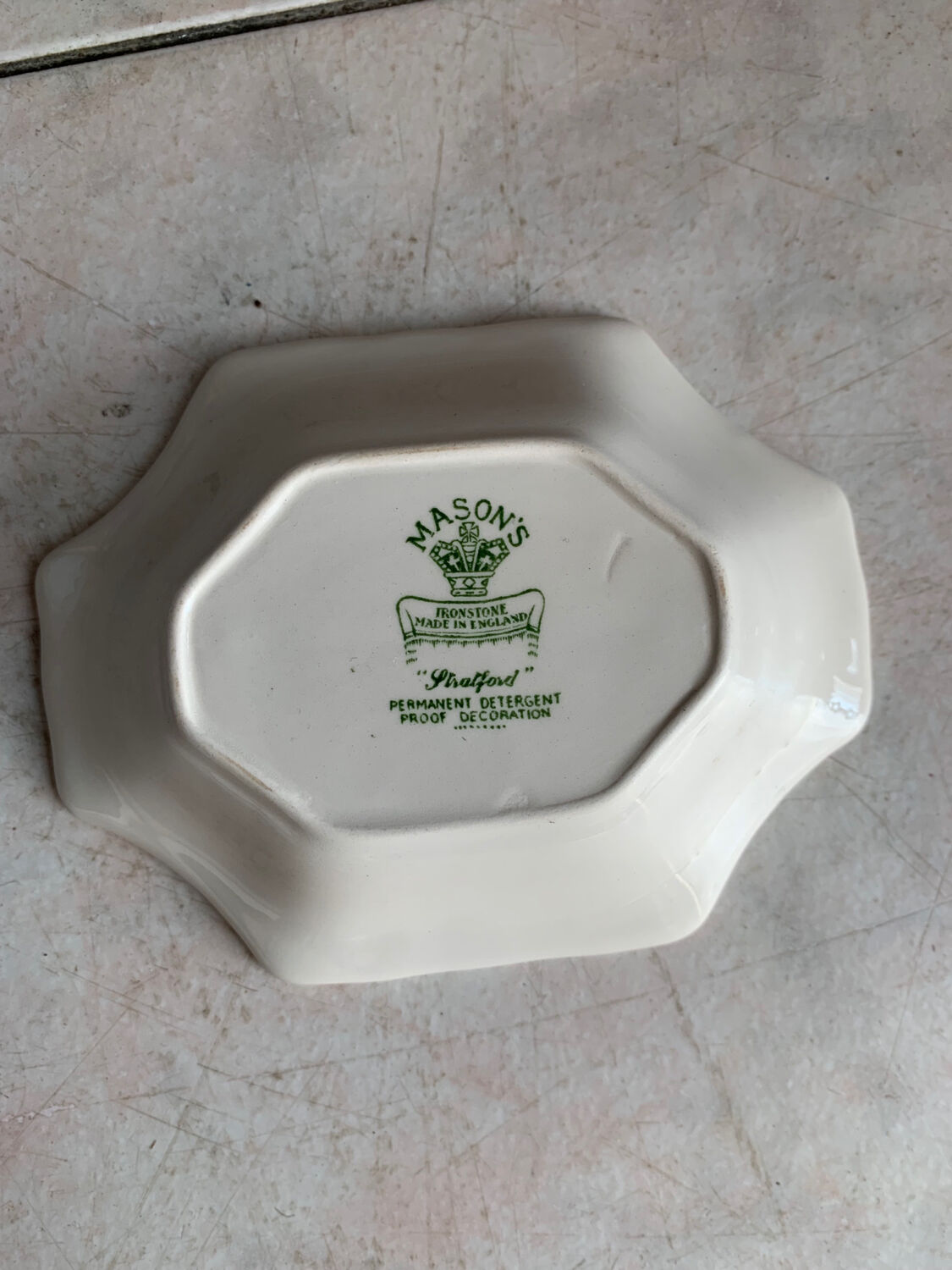 Empty soap rest pocket mason's stratford english porcelain