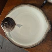 3 assiettes à poisson Longwy Copenhague vintage