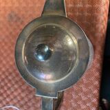 Glass and silver carafe