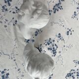 Pair of biscuit busts, Tharaud, Houdon, Louise and Alexandre Brongniart