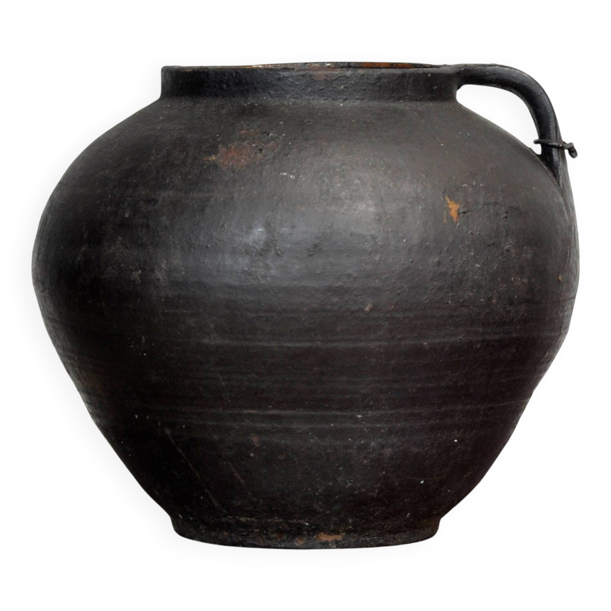 Antique earthenware pot from Moldova, circa 1850