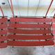 SET OF 6 IRON AND WOOD FOLDING GARDEN CHAIRS