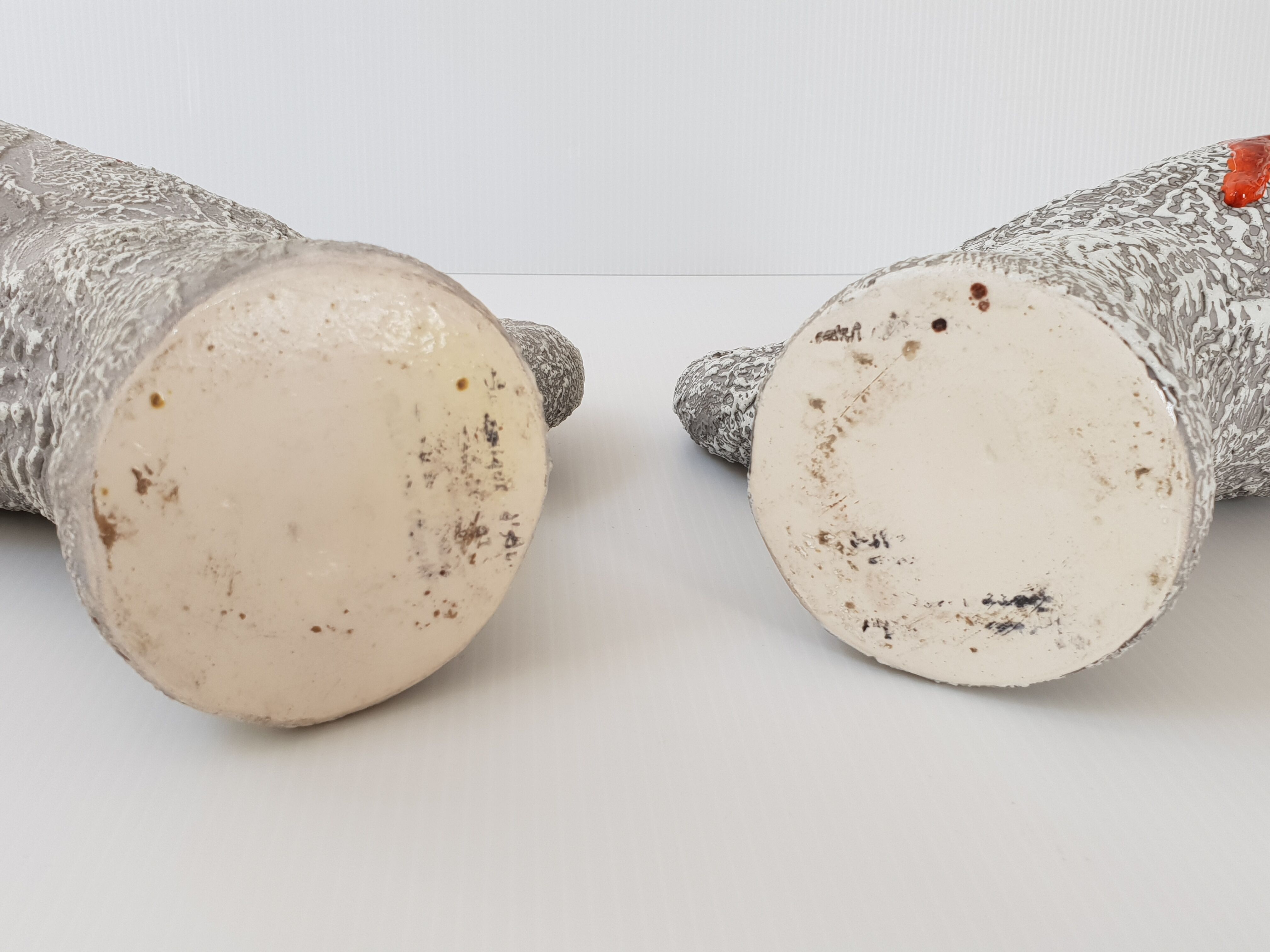 Pair of vintage zoomorphic pitchers