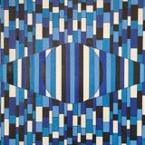 Blue lines HST oil on canvas signed Francis Bobin 2023