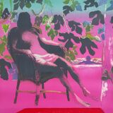 Femme en rose original hand-signed lithograph Paul Guiramand