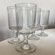 Set de 4 verres rouleau 19e en verre irrégulier