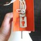 Ancienne paire d'appliques design 70 orange forme d'ampoule vintage