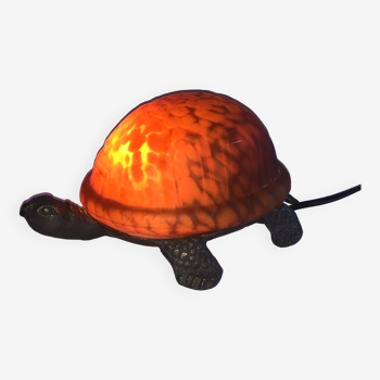 Amber turtle lamp