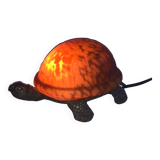 Amber turtle lamp