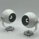 Ensemble de lampes eyeball en métal et plexiglas space age années 70