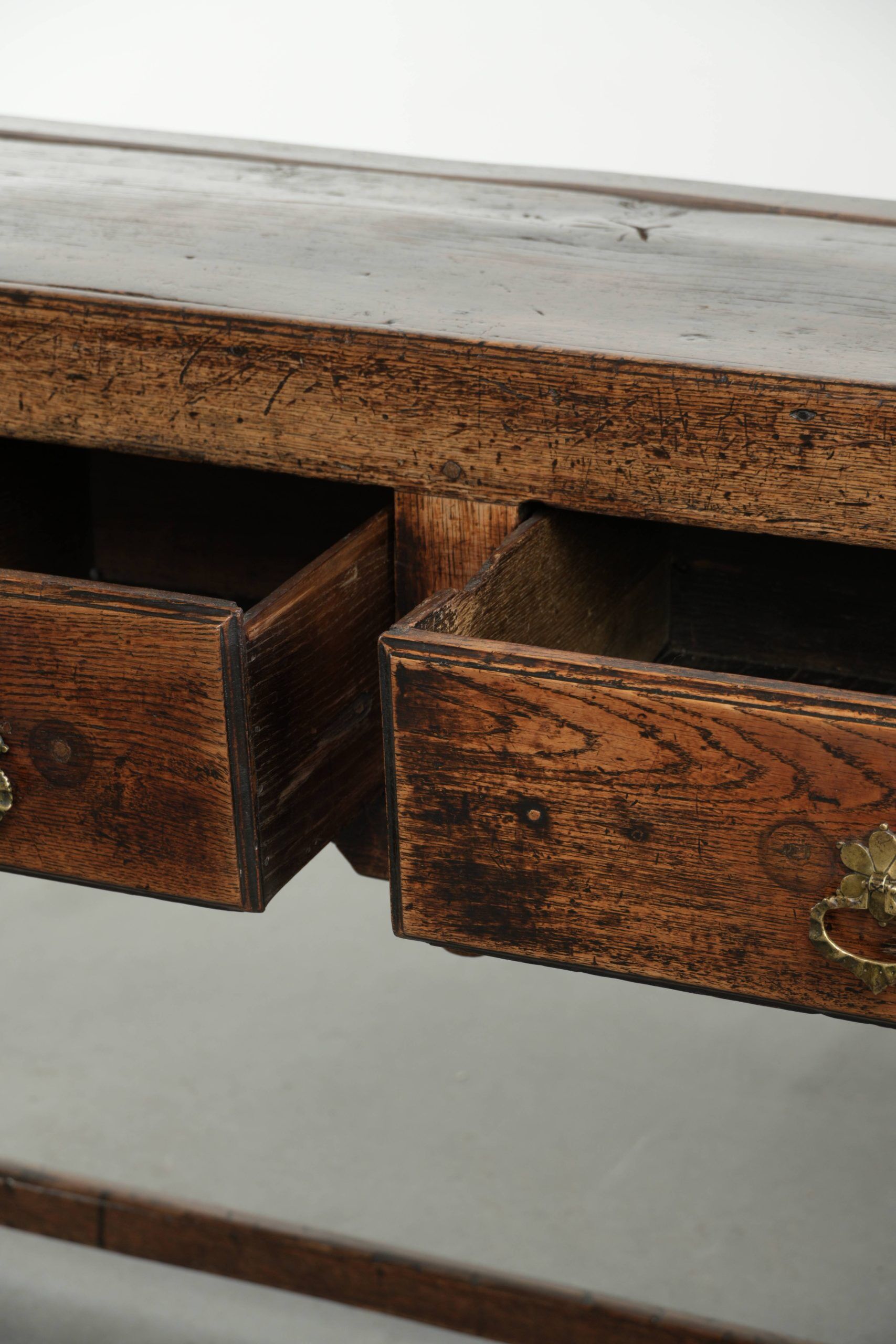 Antique English oak sideboard from the late 17th/early 18th century