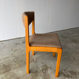 Série de 6 chaises de la marque Self en hêtre et assise en laine