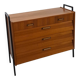 Teak schoenenkast met zwart metalen poten, nr. 1