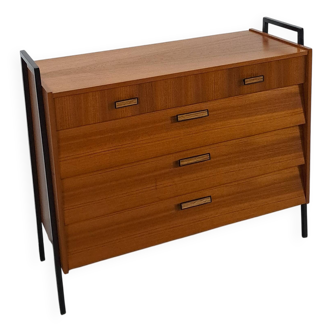 Schoenenkast en teck avec pot en métal noir, nr. 1