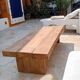 Table basse en bois massif – style brutaliste / wabi-sabi – fait main