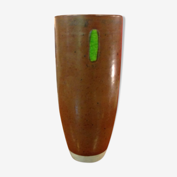 Signed vernissé ceramic vase