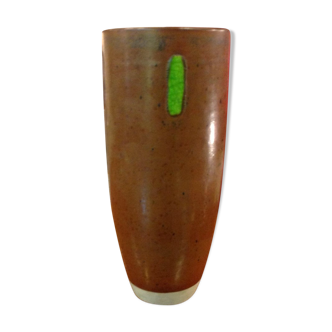 Signed vernissé ceramic vase