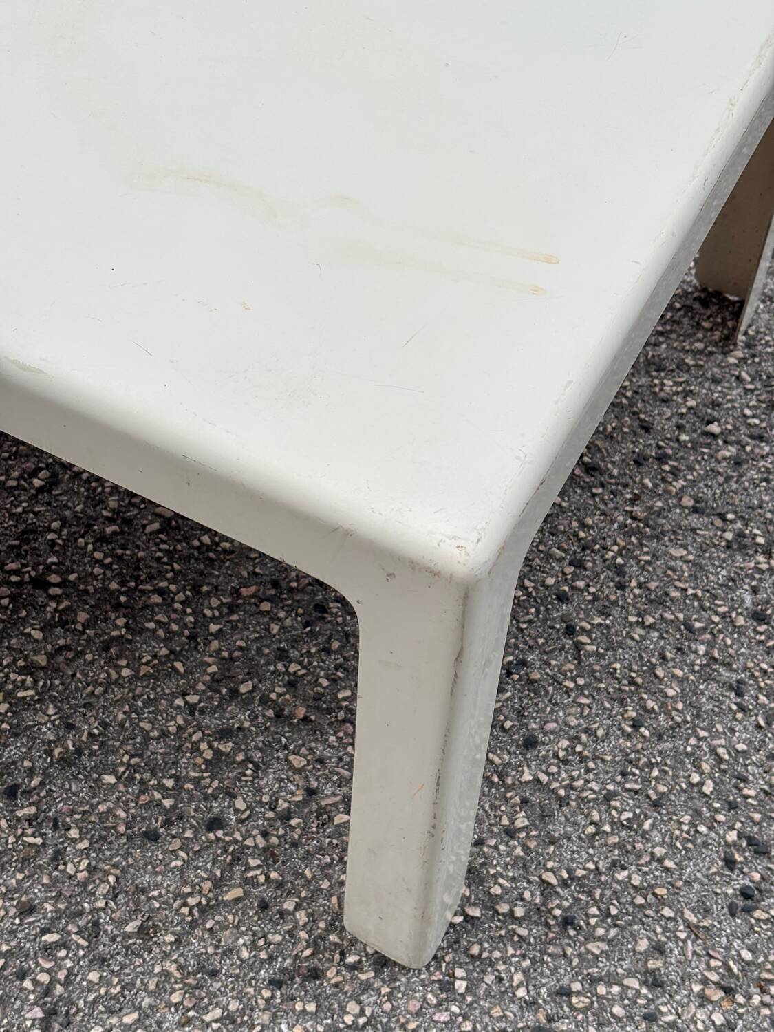 Pair of Space Age fiberglass coffee tables, Circa 1970