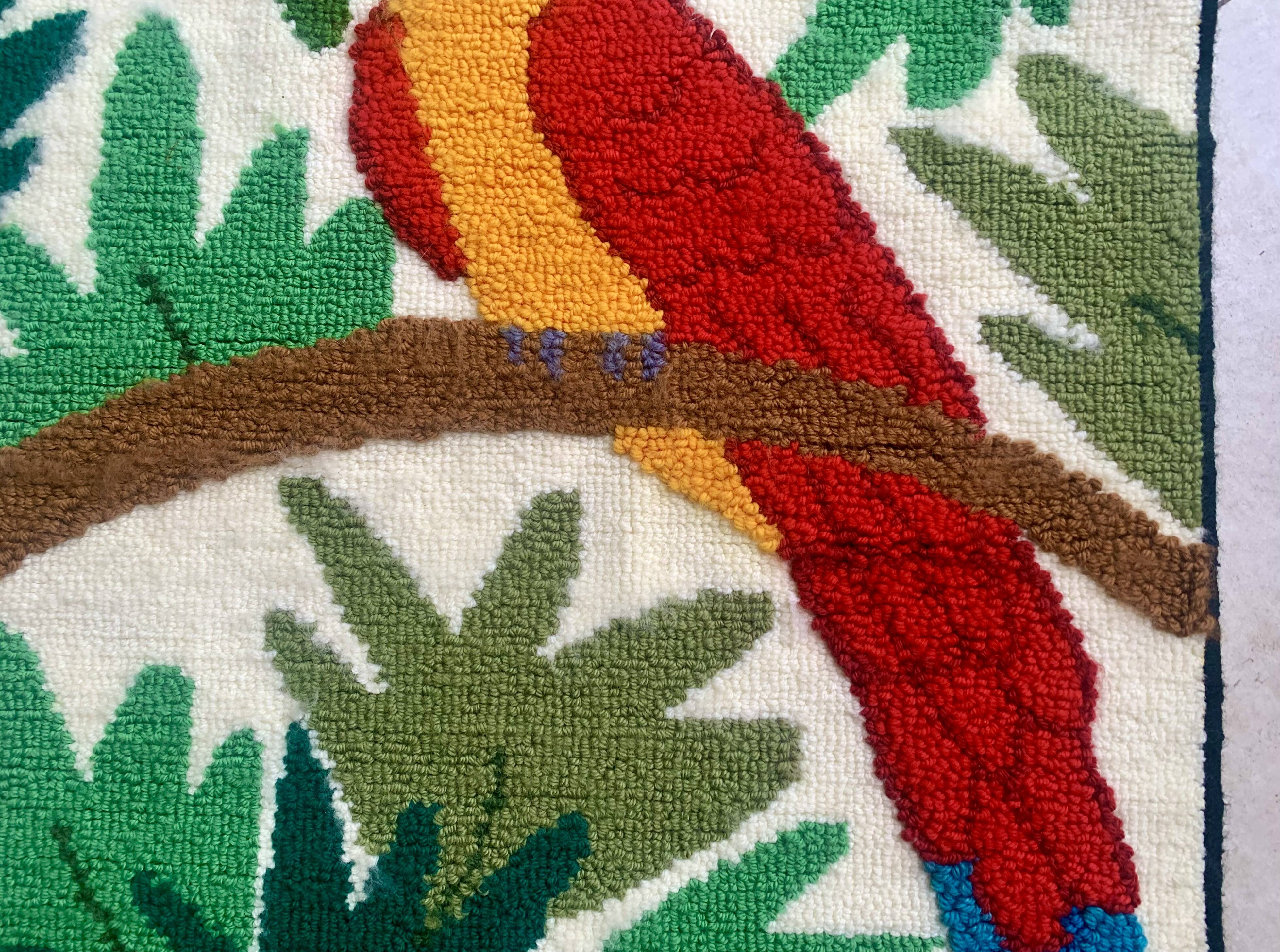 Parrot decor wall rug - Work of the Brazilian artist VAC - 1989