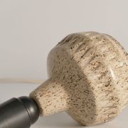 Mid-Century Modern Brown Speckled Stoneware Table Lamp by EGO, Sweden 1960s