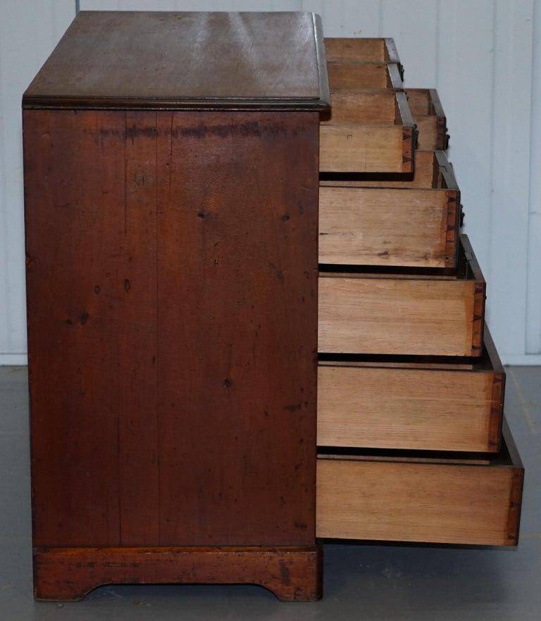 Small Victorian desk in solid walnut with drawers.